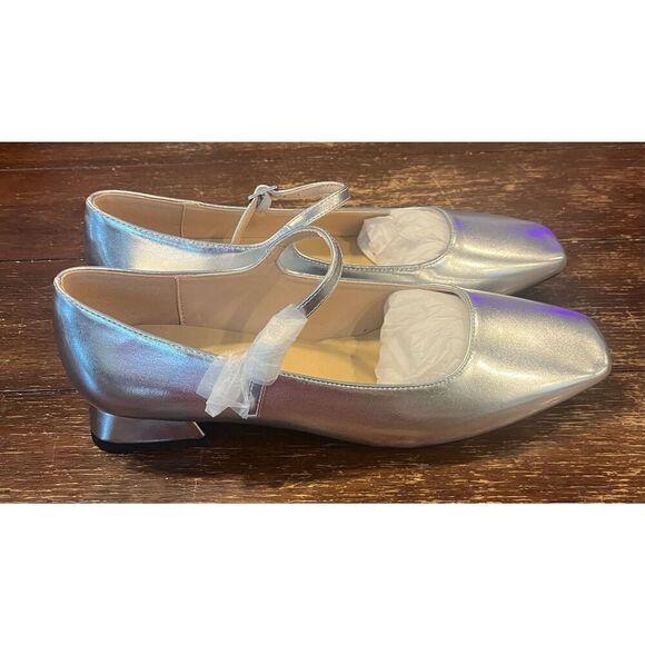 C.Paravano Women's Mary Jane Shoes Square Toe Flats for Women Ballet Flats - Picture 3 of 7